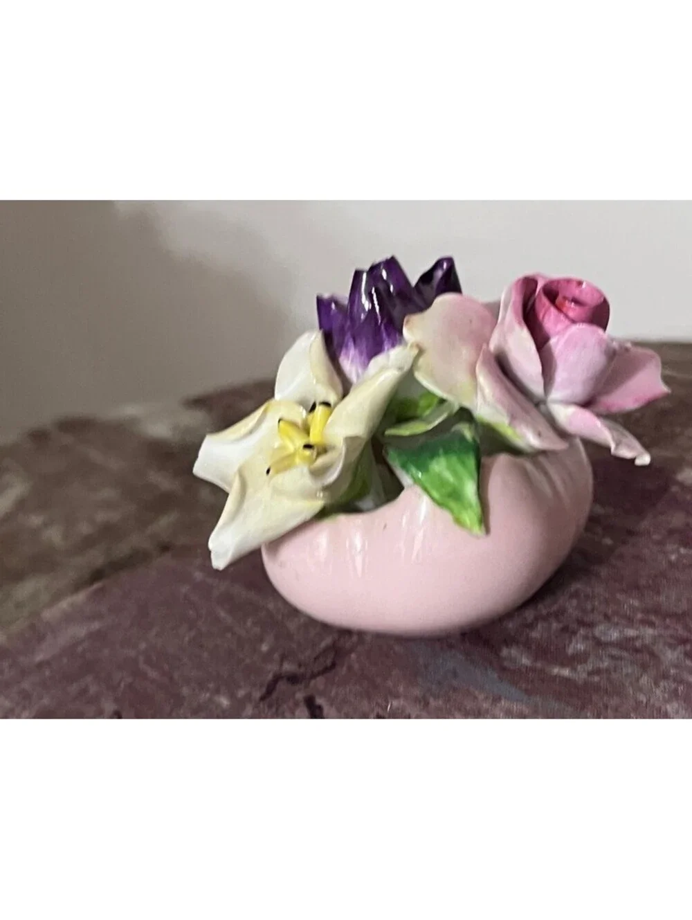 Vintage Staffordshire Floral Porcelain Miniature Bouquet